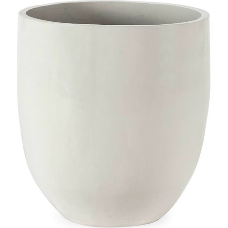 Cache pot blanc en fibres ciment - Blanc (1/3)