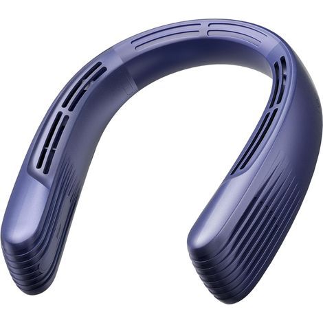 Freihändiger, tragbarer Nackenventilator, wiederaufladbar, 2400 mAh, ohne Rotorblätter, mit verbessertem Luftstrom, 3 Geschwindigkeitsstufen und 360°-Kühlung. (1/5)