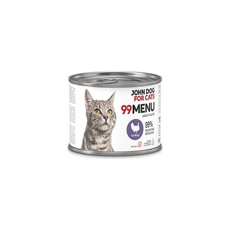 Cibo umido per gatti John Dog 99 MENU tacchino 6x200 g