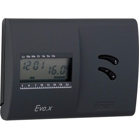 Vemer cronotermostato evo.x nero da parete con programmazione settimanale a batteria vn136800 (1/3)