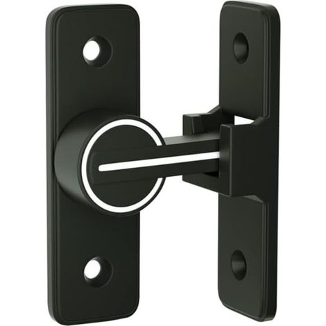 Verrou Serrure de Fermeture Porte Interieure Coulissante de Lumineux, 90° Loquet de Crochet a Porte Bascule, Boulon de Verrouillage de Boucle Moraillon Antivol, pour Porte, Fenêtre (90 Degrés) (1/5)