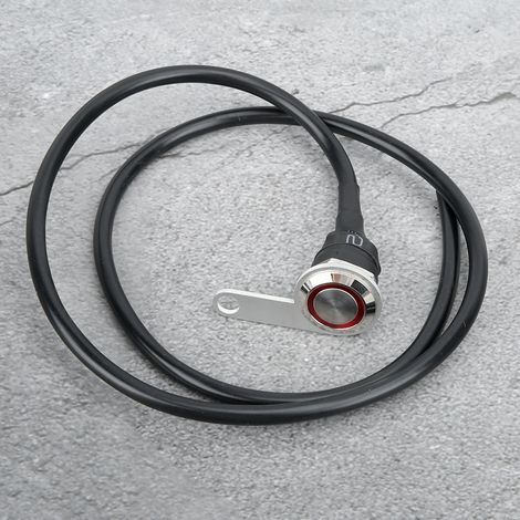 Motorradschalter mit Reset-Knopf und Kontrollleuchte, 12 V, Edelstahl, Modifikationszubehör (1/5)