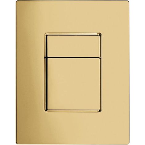 Plaque de commande WC compatible Grohe – Finition dorée – Dimensions 156x197mm – Installation horizontale/verticale – Système à double bouton - 38732GL0 (1/4)