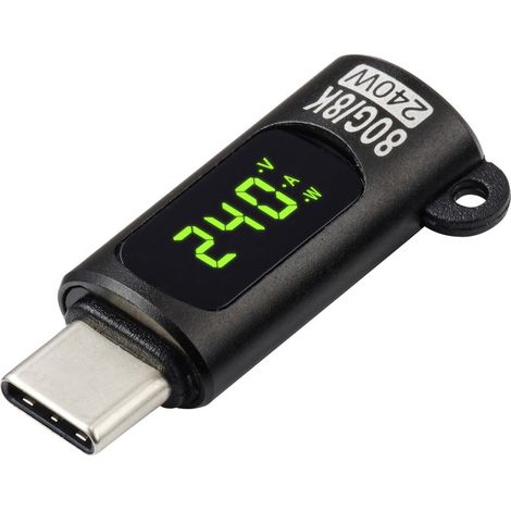 Renkforce USB-C® Adaptateur [1x USB-C® mâle - 1x USB-C® femelle (Power Delivery)] Aluminium LED Disp (1/5)