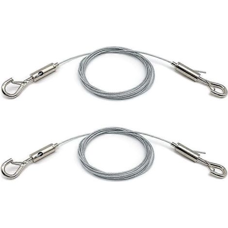 Filiyano-Lot de 2 supports de suspension de tableaux réglables et robustes (22,7 kg), en fil d'acier inoxydable. (1/5)