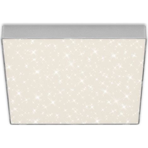 LED Aufbauleuchte rahmenlos Sternenhimmel 21 W silber Metall-Kunststoff Briloner