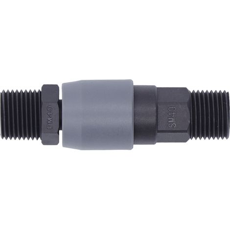 Raccord rapide pneumatique de type C, raccord autobloquant en plastique et acier pour tuyau PU (SM40+PM40 1/2 po) (1/5)