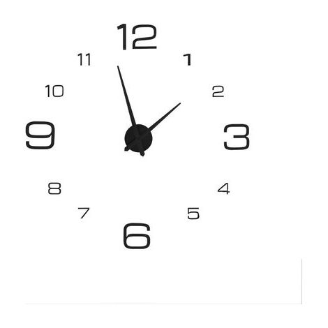 DIY Acrylic 3D Wall Clock Sticker Large Modern Watch Home Office Bedroom Decor Black (1/5)