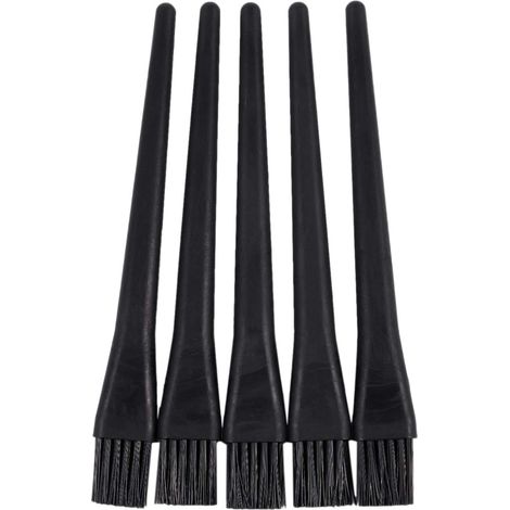 5 brosses antistatiques ESD en plastique noir de forme ronde (1/5)