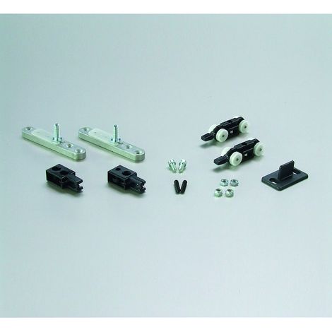 Garniture pour porte coulissante suspendue sans rail 450 aluminium - Poids max. : 40 kg - KRONA KOBLENZ