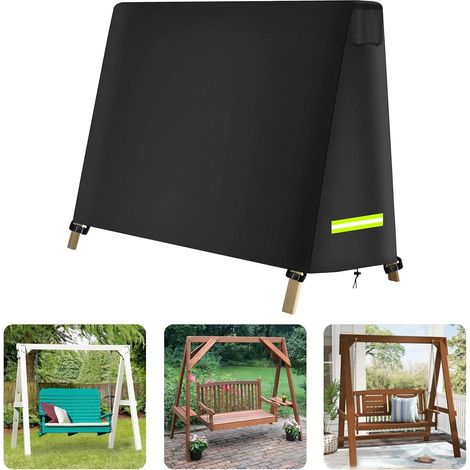 420D Oxford Fabric Swing Seat Cover 200x139x200cm, With Reflective Strips And Fixing Straps, UV Resistant Dust And Water Resistant For A Frame Swing (1/5)
