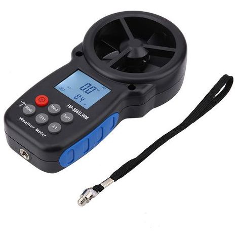 Leichtes Anemometer, Umgebungswetterstation zur Temperaturmessung. Heimexperiment: Windgeschwindigkeit messen. (1/5)