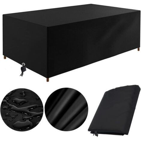Housse de table de jardin 120 x 120 cm, Housse de protection pour mobilier de jardin, 120 x 120 x 74 cm, Housse de table de jardin imperméable, Housse de protection pour mobilier rectangulaire (120 x (1/4)