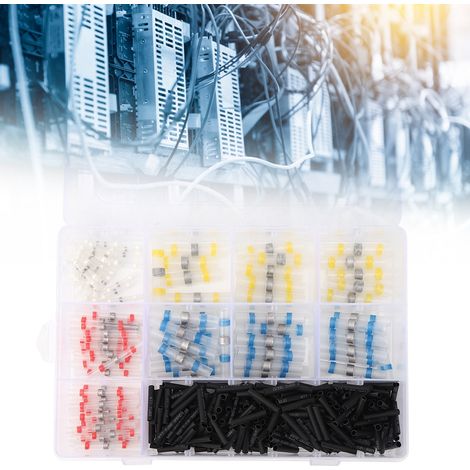 350-teiliges Set aus Löthülsen, Isolierklemmen, Dichtungen für elektrische Steckverbinder, wasserdicht und leicht (1/5)