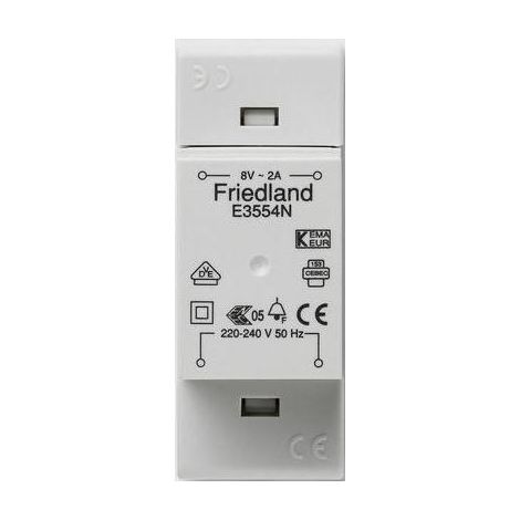 Honeywell E3554N Transformador para timbre gris 8 V CA
