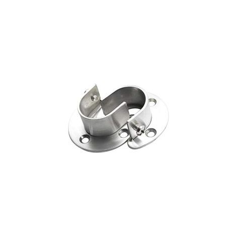 Douilles de poteau de penderie en acier inoxydable, 2pcs Extrémité de tige de penderie robuste soutient le support de tige de bride avec vis, en forme de U, Installation / Retrait facile 32MM (1/4)