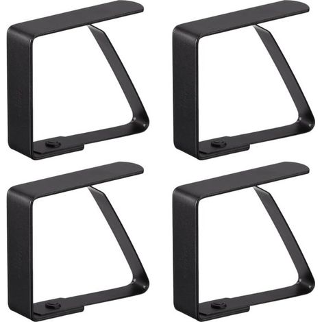Juego de 8 pinzas antideslizantes de acero inoxidable para manteles (8 x 7 cm x 8 piezas) - Plateado (1/5)