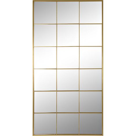 Espejo Hierro Cristal 90X2X180 Ventana Dorado (1/3)