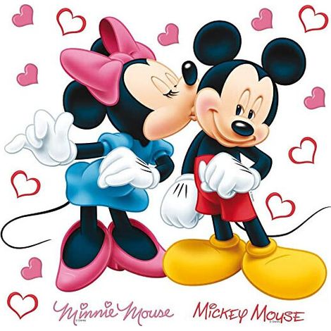 Minis Stickers Disney - Mickey et Minnie Mouse - 30 CM x 30 CM