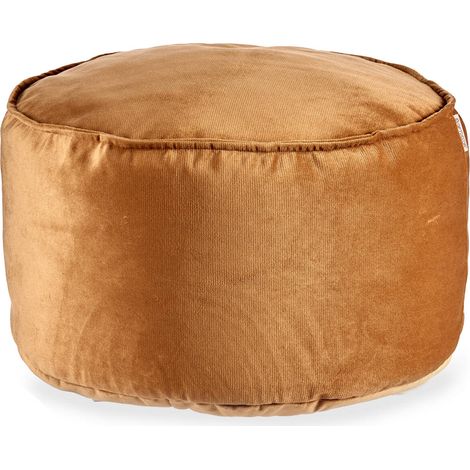 Gepolsterter Hocker aus Samt, Ø 60 cm (1/3)