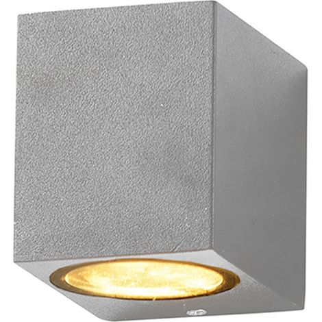 Applique Murale LED IP44 Rectangle pour Ampoules GU10 - Gris - SILUMEN (1/3)