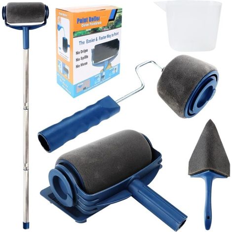 6-teiliges Wand-Farbroller-Set für Büro, Zuhause, Schule, Decken- und Wandmalerei (1/4)