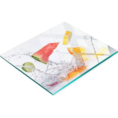 Tabla de cortar de cristal para cocina con motivos decorativos de frutas Arbus, 60x52 cm. (1/5)