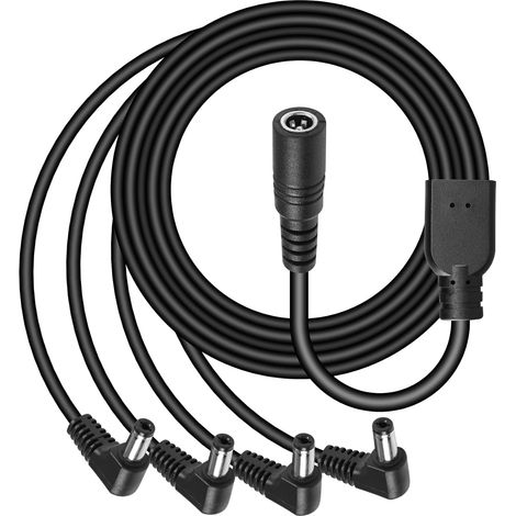 DC Power Splitter Cable 1 Female to 4 Male 5.5mm x 2.1mm DC 12V Power Extension Cable Splitter Adapter for CCTV Security Camera etc (1 to 4) (1/5)