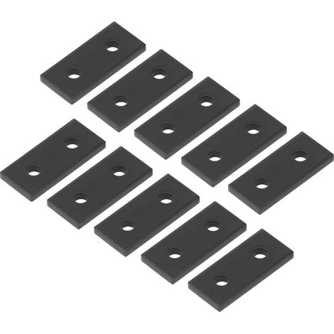 Lot de 10 plaques de liaison plates en alliage d'aluminium 2 trous antirouille et antcorrosion pour meuble et table 1515 (1/5)