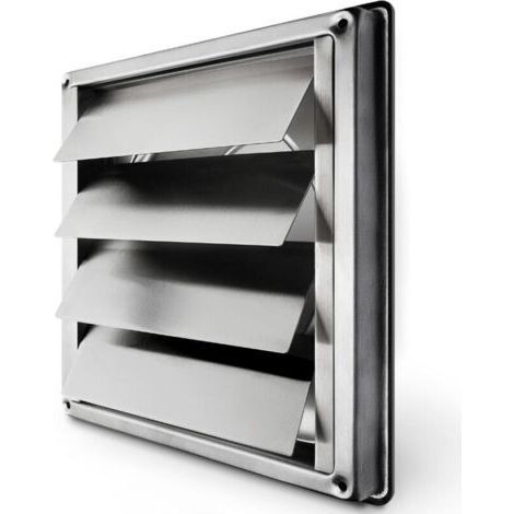 150 mm Edelstahl-Lüftungsgitter – Automatisches Rückschlagventil – Witterungsbeständig – Für Hauben und Werkstätten (1/5)