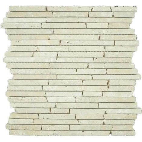 Mosaico - ALBEDO PIERRE - Travertino Ivoire Invecchiato - 25,3x26cm - Duraturo - Stile Contemporaneo