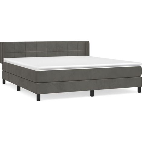 Maison Exclusive - Boxspringbett mit Matratze Dunkelgrau 180x200 (1/5)