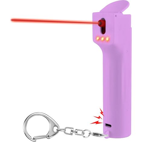 Alarme personnelle Multifonction - Sirène puissante de 130 DB, lumière LED Rouge et Gel de marquage UV - Idéale pour Les Femmes, Les étudiants et Les Travailleurs de Nuit (1/5)