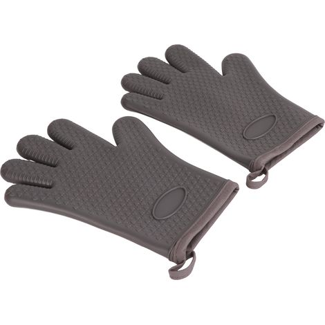 Hitzebeständige Küchenhandschuhe, verbrennungshemmende Silikon-Grillhandschuhe, Ofenhandschuhe zum Kochen und Backen. (1/5)