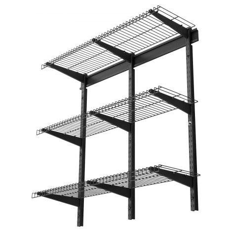 Estantería de Pared de Acero Resistente 275 x 914 mm, Carga 68 kg por Estante, 204 kg en Total, Distancia Ajustable 40 cm, Juego de 3 Estanterías Flotantes para Lavandería Taller Cocina Garaje (1/5)