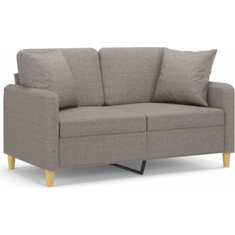 Maison Exclusive - Divano a 2 Posti con Cuscini Tortora 120 cm in Tessuto