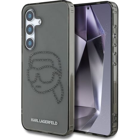 Karl Lagerfeld Strass-Hülle mit Karl-Lagerfeld-Logo für Samsung Galaxy S25, Schwarz (1/5)