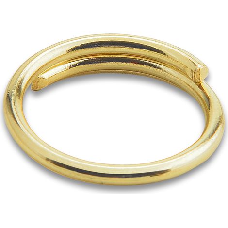 ANELLO PER CATENA A PERLINE OTTONE LUCIDO D 14 MM- 2,0 centinaia