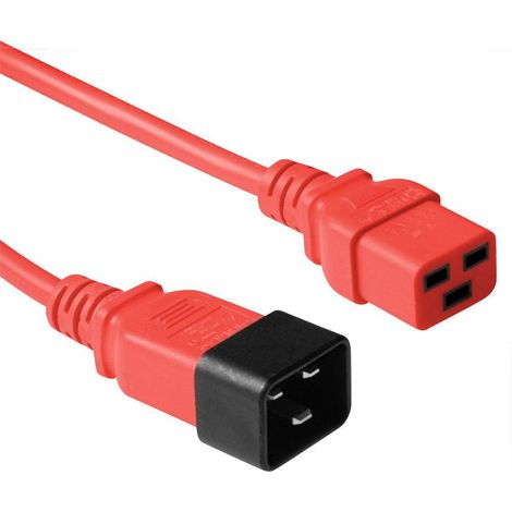 Microconnect PE2019R3 Kabel de Übertragung Rot 3 m C20-Kupplung C19-Kupplung