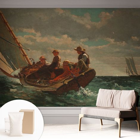 Tapete Vliestapete mit Kleber modern - Wanddeko für Küche - Klebefolie Wand - luxus Look Seereise 312x219 cm (1/5)