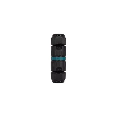 Wasserdichter 3-poliger Kabelverbinder 0,5–2,5 mm² IP68 schraubenlos schwarz (1/5)