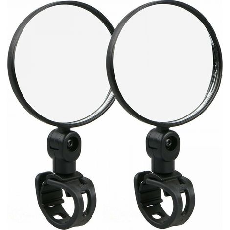 Espejos retrovisores para motocicleta y bicicleta, reflectores convexos de gran angular, espejos retrovisores de liberación rápida de silicona ajustables 360, 2 uds. (1/4)