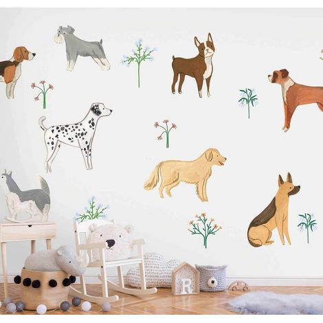 Papel pintado artgeist Doggies no tejido 250 cm x 175 cm