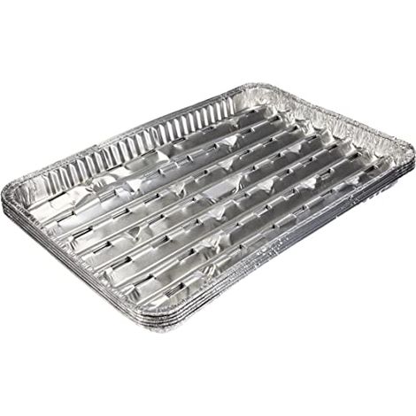 Vassoio grill alluminio papstar usa e getta 34x23 cm 5 pezzi (1/3)