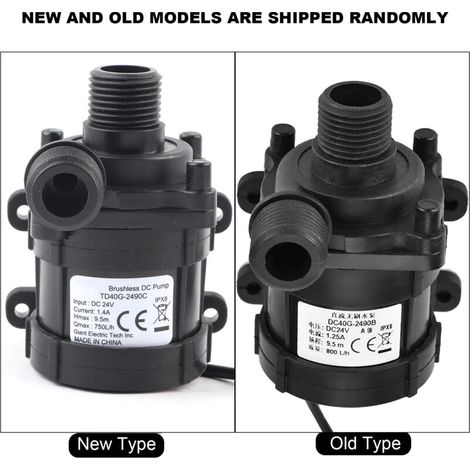 Pompe à eau - Pompe miniature brushless DC 24V 750L/H ultra silencieuse ABS 337g couleur standard pack 1 unité (1/5)