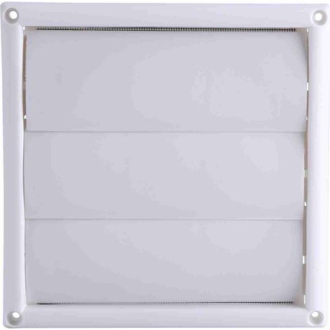 grille de ventilation murale en plastique à 3 volets avec filet, neuve, 20 x 20 cm (1/5)