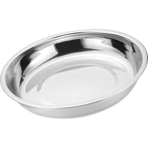 6 assiettes de dîner en acier inoxydable, ronde épaisse 304, présentation gastronomique, usage quotidien et événementiel