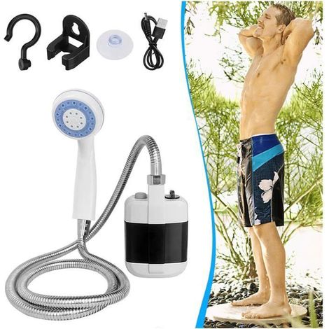 Douche Camping Portable Extérieur Rechargeable USB Douchette avec Pompe Camping Jardin et Randonée (1/5)