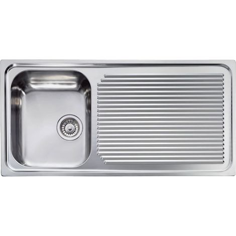 Lavello AURORA 101X50 1 vasca destra+ gocciolatoio ACCIAIO INOX (1/5)