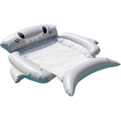 Matelas de loisirs flottant, équipement portable de relaxation aquatique, design pliable avec matelas pneumatique, soutien confortable pour la natation, style dessin animé, activités sur le lac (1/5)